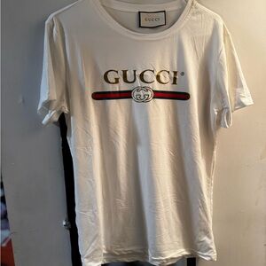 Gucci White T-Shirt with Logo